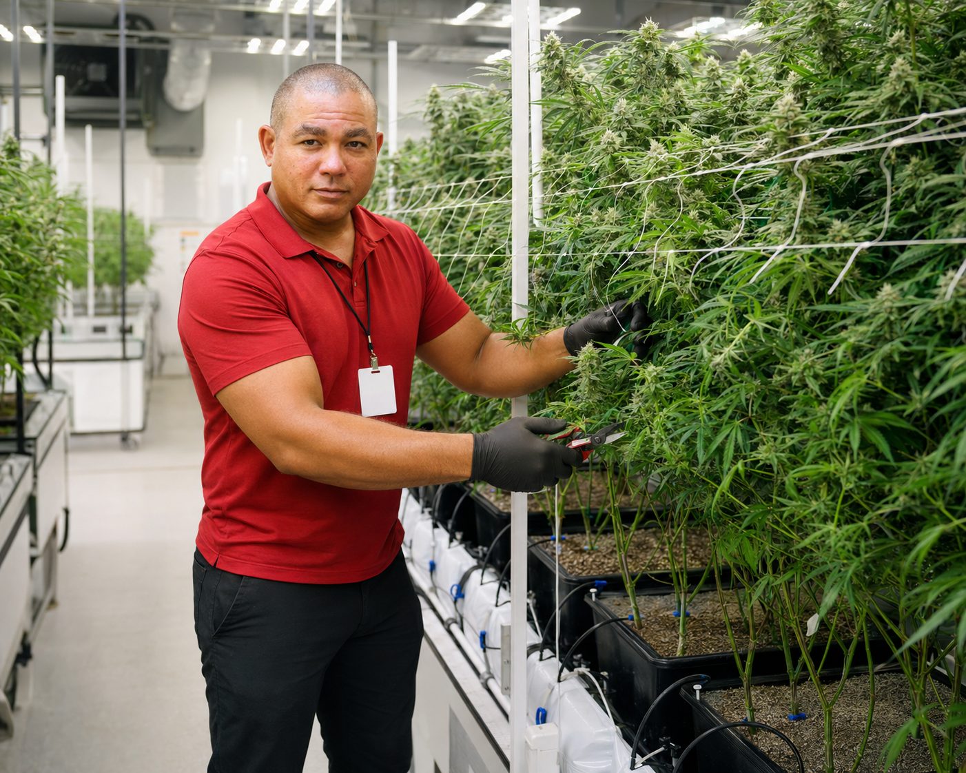 Hydroponic CBD hemp cultivation at the BiomedRx Upland, California facility